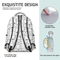 thumbnail image 5 of Cute Black and White Cartoon Line Drawing Dog Backpack for School,Cute School Bag,Schoolbag with Adjustable Shoulder Straps & Padded Back,15.3"x11"x7.1".﻿, 5 of 6