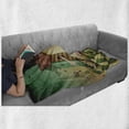 thumbnail image 6 of Mural Soft Flannel Fleece Throw Blanket, Conceptual Illustration for Fairy Tale Wonderland House with a Girl Trapped Inside, Cozy Plush for Indoor and Outdoor Use, 70" x 90", Multicolor, by Ambesonne, 6 of 6