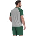 thumbnail image 5 of Iceglad Mens Pajama Set 2 Piece Short Sleeve Sleepwear Lounge Set Soft Quick Dry Lightweight Summer PJs Crew Neck Top & Shorts Casual Homewear with Pockets, 5 of 7
