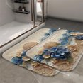 thumbnail image 3 of 1pc Sea Scene with Hydrangeas Absorbent Non-Slip Bathroom Thickened Flannel Rug Decor,Soft,Quick Drying,Suitable For Indoor/outdoor Use,Bathrooms,Bedrooms,Kitchens,Terrace,Laundry Rooms,16"x24", 3 of 9