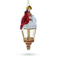 thumbnail image 2 of Red Cardinal Perched on Lantern Glass Christmas Ornament, 2 of 5