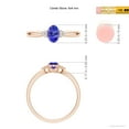 thumbnail image 4 of Angara Natural 0.45 Ct. Tanzanite with Diamond Classic Ring in 14K Rose Gold for Women (Ring Size: 3.5), 4 of 9