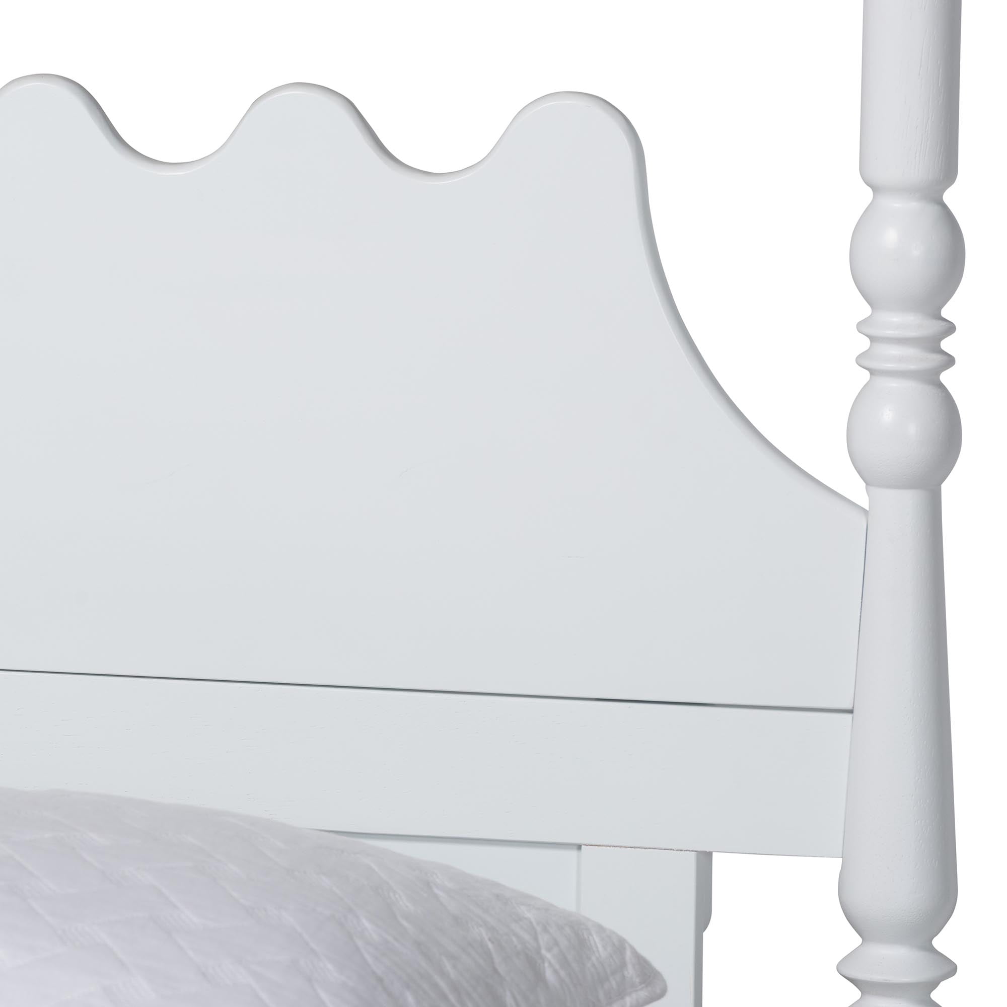 Baxton Studio Hoffman Modern Farmhouse Platform Bed, King, White