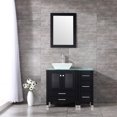thumbnail image 6 of Wonline 36” Modern Wood Bathroom Vanity Cabinet White Round Ceramic Vessel Sink Top Free Faucet Drain Combo with Mirror, 6 of 6