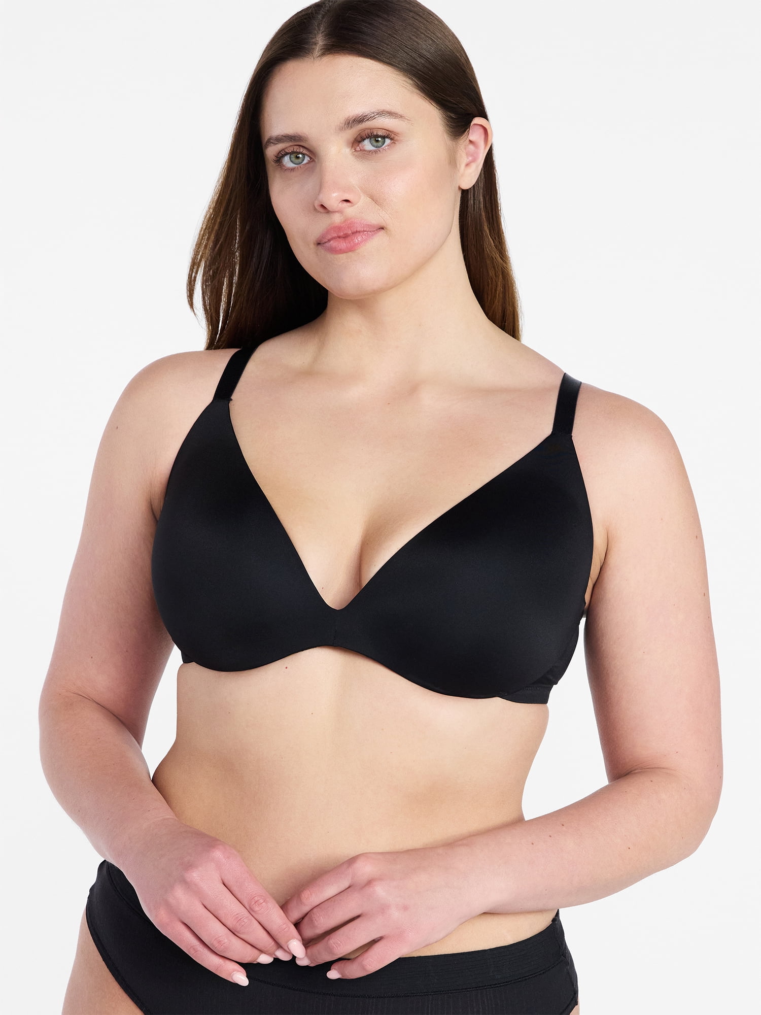 Joyspun Women's Wirefree Shine Push Up Bra, Sizes S-3XL