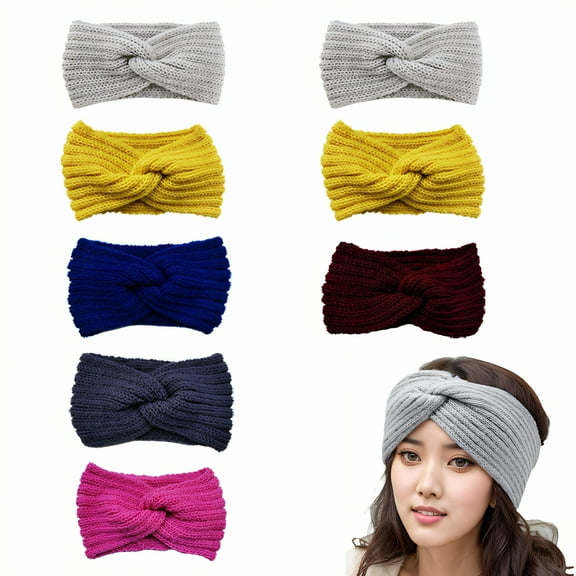 TELOLY 8Pcs Headbands for Women,Cloth Turban Headbands,Hair Bands for Women's Hair,Mixing1