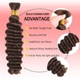 thumbnail image 3 of Cabello trenzado ONICE, marrón chocolate, 12 A, onda profunda, 22 cm, 3 of 6