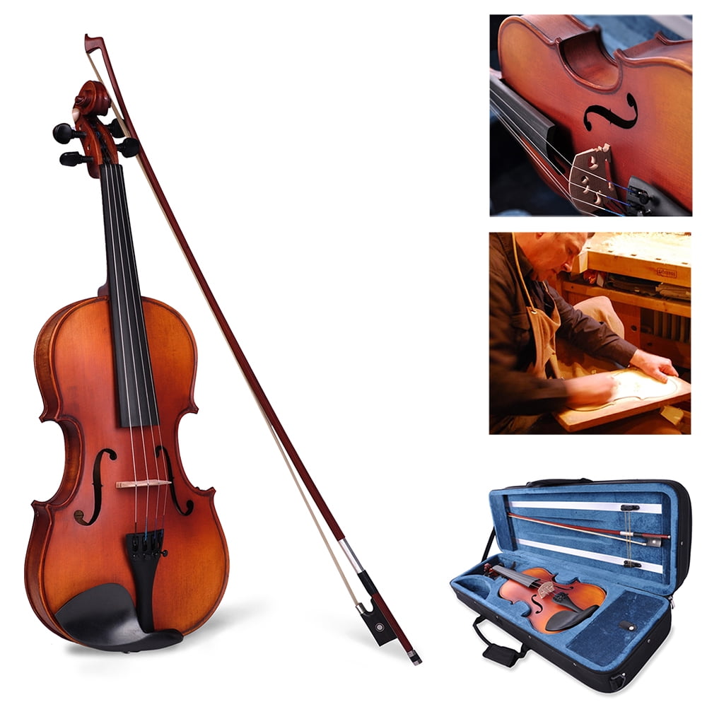 Vif 4/4 Handmade Stradivari Copy Style Violin Fiddle Case Bow Set