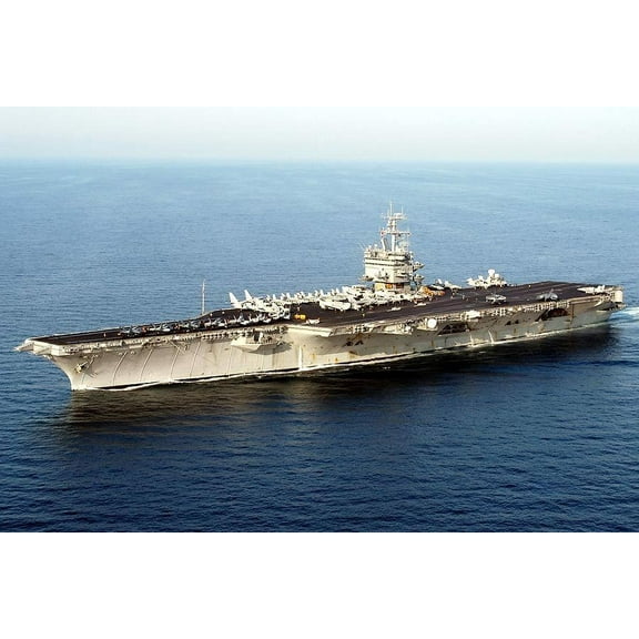 U.S.S. Enterprise CVN 65 at Sea Navy - 12x18 Inch Laminated Poster - Stunning Detail and Bold Colors