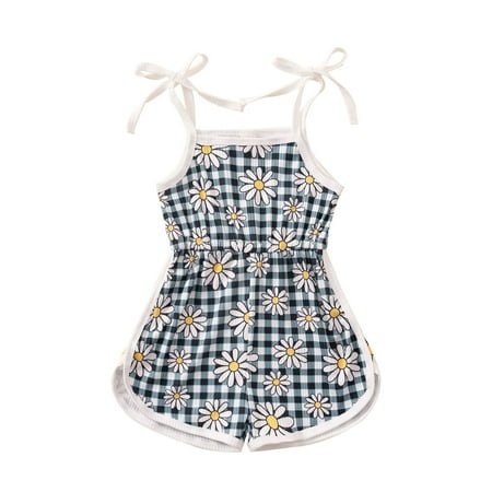 

ZRBYWB Toddler Girls Romper Sleeveless Floral Print Romper Jumpsuit Clothes Baby Clothing