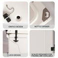 thumbnail image 4 of 65 Quart Hard Large Cooler Insulation Portable Ice Chest Box with Wheels and Handle,High Performance Popular Cooler Box for Beach Drink Beverage Camping Picnic Fishing Boat Barbecue, White, 4 of 8