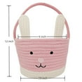 thumbnail image 3 of LZLINGMEI Bunny Basket with Handle,Gift Basket Gifts Tote Bags Egg Hunt Basket for Boys, Girls, 3 of 13