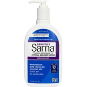 Sarna Sensitive Maximum Strength Anti Itch Lotion for Dry Irritated Skin Fragrance Free 7.5 Fl Oz 2 Pk | Steroid-Free Anti Itch Cream Extra Strength | Itchy Skin Relief | Eczema Treatment | Rash Cream