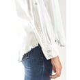 thumbnail image 4 of Blusa con detalle deshilachado Roman Fashion /Juvenil, 2931 (Blanco) blanco G, 4 of 5