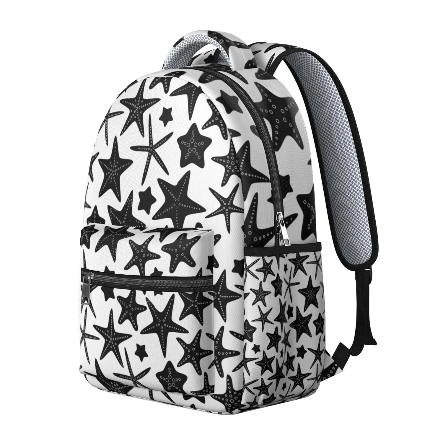 Beach-Inspired Waterproof Backpack - Tropical Marine Design with Mermaid & Anchor, Lightweight Daypack for Teens with Padded Straps & Organized Storage