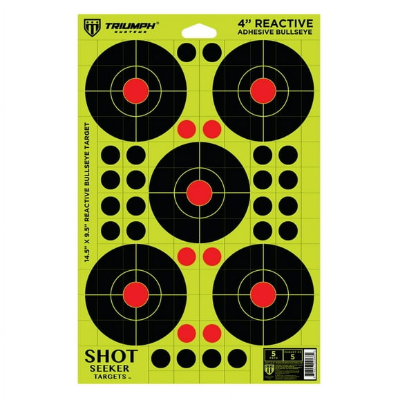 Triumph Systems Shot Seeker with 4" Reactive Adhesive Splatter Bullseyes, 10 Count