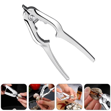 Supvox 1Pack Silver Oyster Shucking Clamp Alloy Tool for Cooking