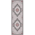 thumbnail image 3 of Glamour Thick Plush Oriental Area Rug Traditional Carpet Floral Medallion Design-206 (5'2"x7'5",Grey-Red), 3 of 34