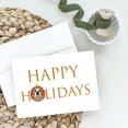 thumbnail image 2 of English Bulldog Lilac Tricolor Happy Holidays Greeting Cards and Envelopes Pack of 8 7 in x 5 in, 2 of 3