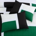 thumbnail image 4 of Chezmoi Collection 7-Piece Medallion Patchwork Comforter Set, California King, Green/Black/Cream White, 4 of 9