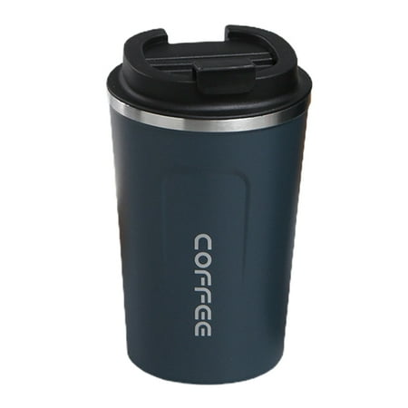 

304 Stainless Steel Coffee Mug Vacuum Insulation Water Bottle 380/510ml for Car Outdoor Travel Blue 380ml
