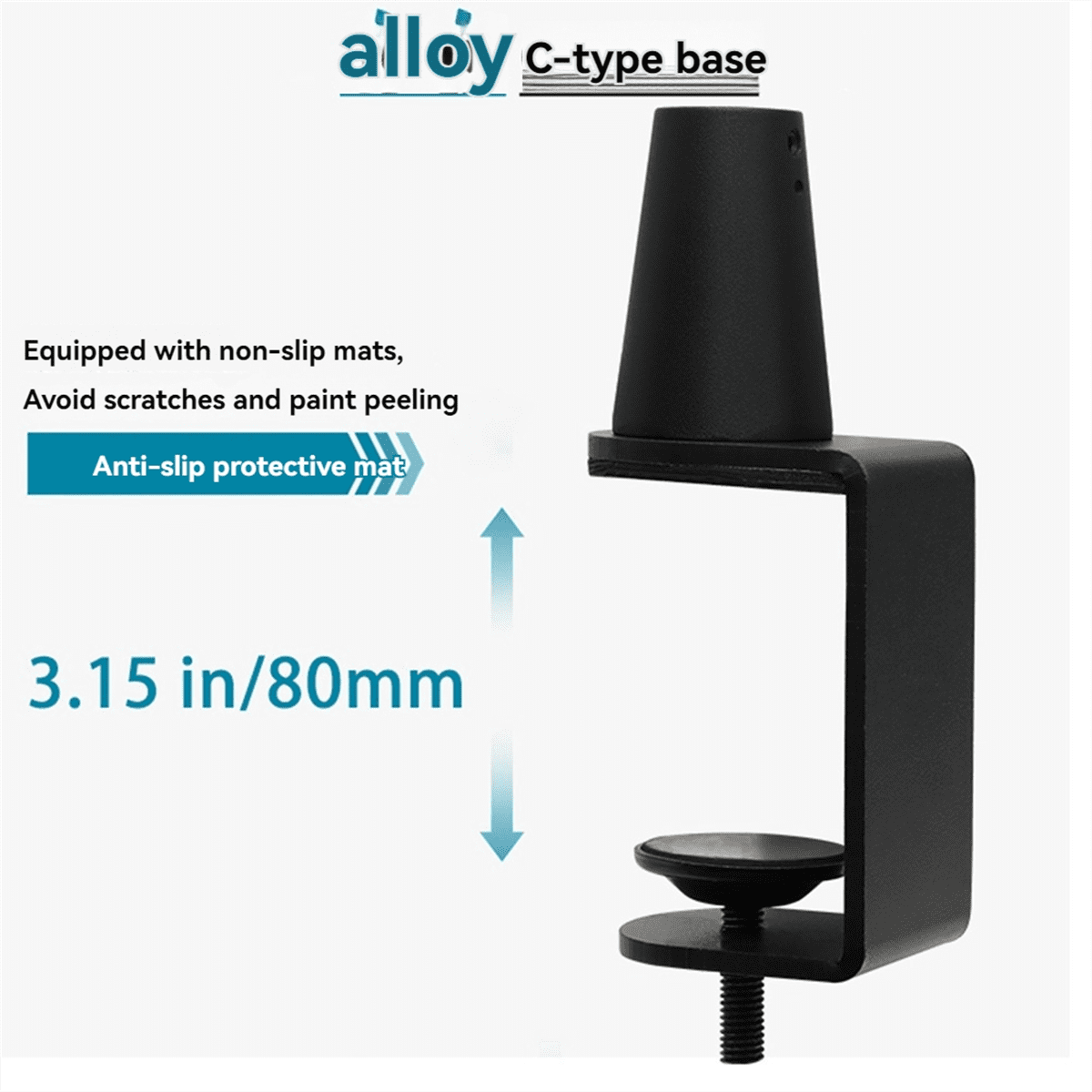 Mic Stand Desk, Heavy Duty Boom Arm Bear with Desk Mount Clamp, Adjustable Microphone Stand Desk, Desk Mic Stand