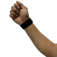 thumbnail image 6 of COUVER Adult/Youth Solid/Plain Cotton Affordable Terry Cloth Sports Wristband 1''-6Pair (Black), 6 of 8