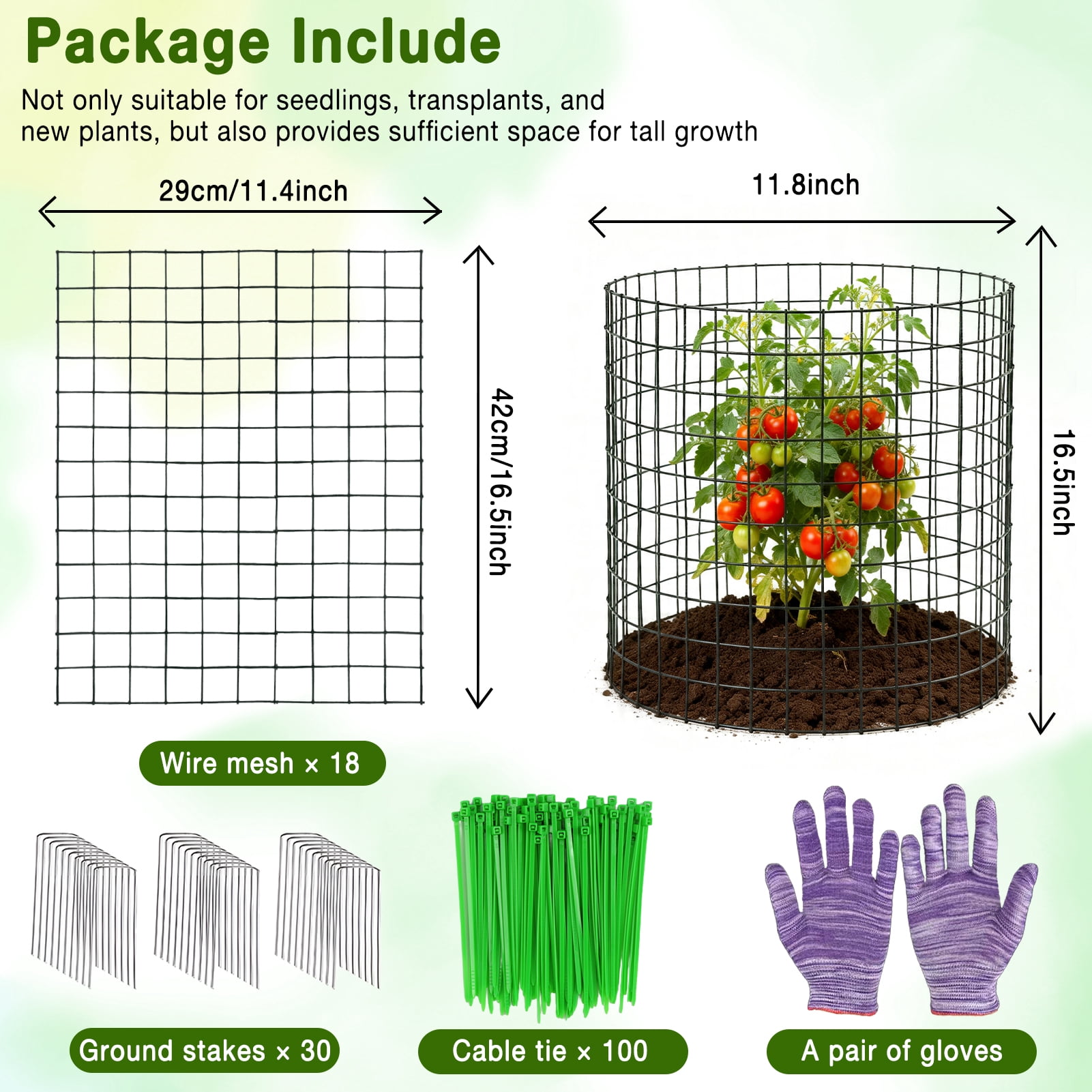 KORALAKIRI Plant Protector from Animals, Plant Cages for Outdoor Plants, Metal  Wire Mesh Garden Protection Animal Barrier to Keep Flower Vegetables from Rabbit Chicken