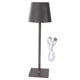 thumbnail image 1 of Lámpara de mesa LED inalámbrica, táctil y de metal, portátil, recargable, 3 temperaturas de color, gris, 1 of 14