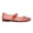 Red, variant on LUCKY STEP Womens Jelly Ballet Flats Buckle Strap Lightweight Mesh Clear Beach Sandals,Transparent
