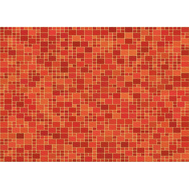 Ahgly Company Tapis d'Intérieur Lavables en Machine Rectangle Transitionnel Néon Orange, 7' x 10'
