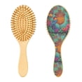 thumbnail image 2 of YAZAOO Soft Hair Brush Hair Comb Detangler Floral Lantern Bird Art Smoothing Hair Care Beauty Gift, 2 of 7