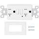 thumbnail image 1 of GFCI Outlet LD‑3008B Receptáculo de placas de pared inteligentes decorativas ABS con certificación ETL AC125V, 1 of 8