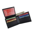 thumbnail image 5 of Crocodile Print Cowhide Leather Bifold Wallet with Flip ID Window & Credit Card Slots 71053 CR, 5 of 42