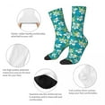 thumbnail image 6 of Tropical Floral Socks Autumn Anaina Hou Hawaiian Stockings Trendy Women Men Warm Socks Des, 6 of 7