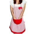 thumbnail image 2 of hyzrz lovely lady red dot kitchen flirty canvas restaurant cake funny aprons for women chef bib gift, 2 of 6