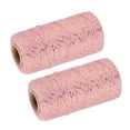 thumbnail image 1 of Unique Bargains Twine Packing String Wrapping Cotton Twine 100M Gold Tone and Pink Rope for Gift Wrapping Twine, Pack of 2, 1 of 1