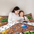 thumbnail image 4 of Homewish Happy Birthday 7-Piece Twin Bedding Sets,Abstract Pixel Geometric Bedding Comforter Set,Green Brown Sheet Sets For Boys Kids,Ultra Soft Home Decor Reversible, 4 of 8