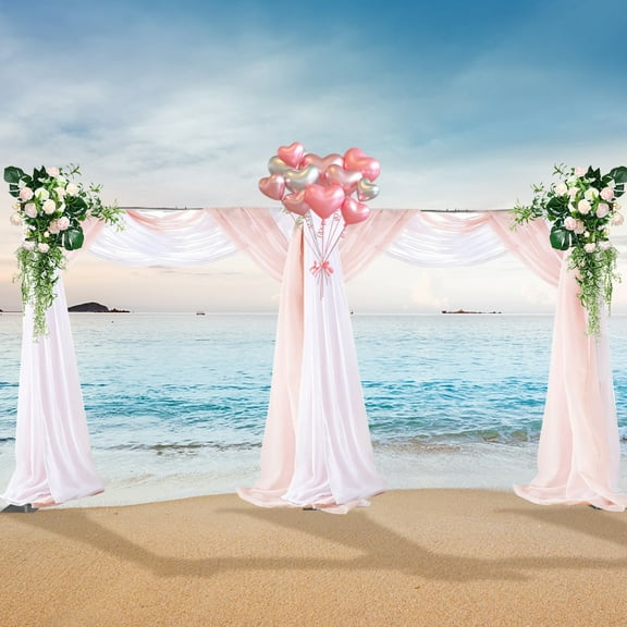 Telescopic Wedding Backdrop Stand, Heavy Duty Portable Pipe and Drape Backdrop Stand for Commercial Event, Party