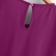 thumbnail image 4 of ICHUANYI Clearance Women's Chiffon Solid Color Short Sleeve Round Neck Casual Shirt Short Sleeve Blouse(Wine, XXL) ICHUANYI WER2023080906680, 4 of 6
