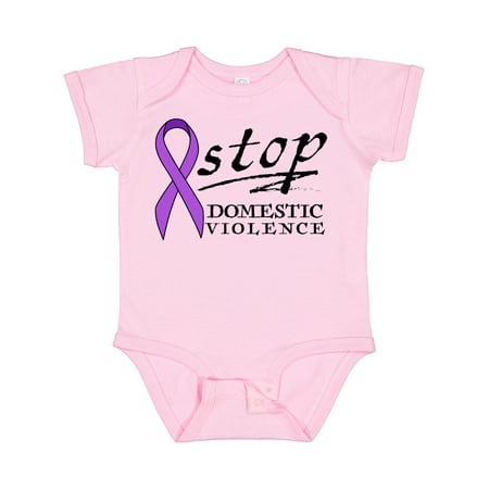 

Inktastic Stop Domestic Violence-purple Ribbon Gift Baby Boy or Baby Girl Bodysuit