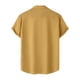 thumbnail image 4 of Ceisia Men's Solid Color Loose Fit Short Sleeve Button Down Shirt for Casual & Vacation Wear Yellow L Gifts, 4 of 9