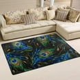 thumbnail image 2 of Coolnut Lightweight Soft Area Rugs 31x20 Inch, Embroidery Peacock Feathers Floor Mat Doormat for for Rooms Entrance Hardwood Floor Living Room Nursery Rugs, 2 of 6