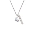 thumbnail image 2 of Delight Jewelry Heart with ''Baseball'' and AB Crystal Silvertone Live the Life You Have Imagined Bar Charm Necklace, 23", 2 of 4
