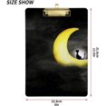 thumbnail image 3 of FMSHPON Golden Moon Black Cute Cat Clipboard Hardboard Wood Nursing Clip Board and Pull for Standard A4 Letter 13x9 inches, 3 of 5