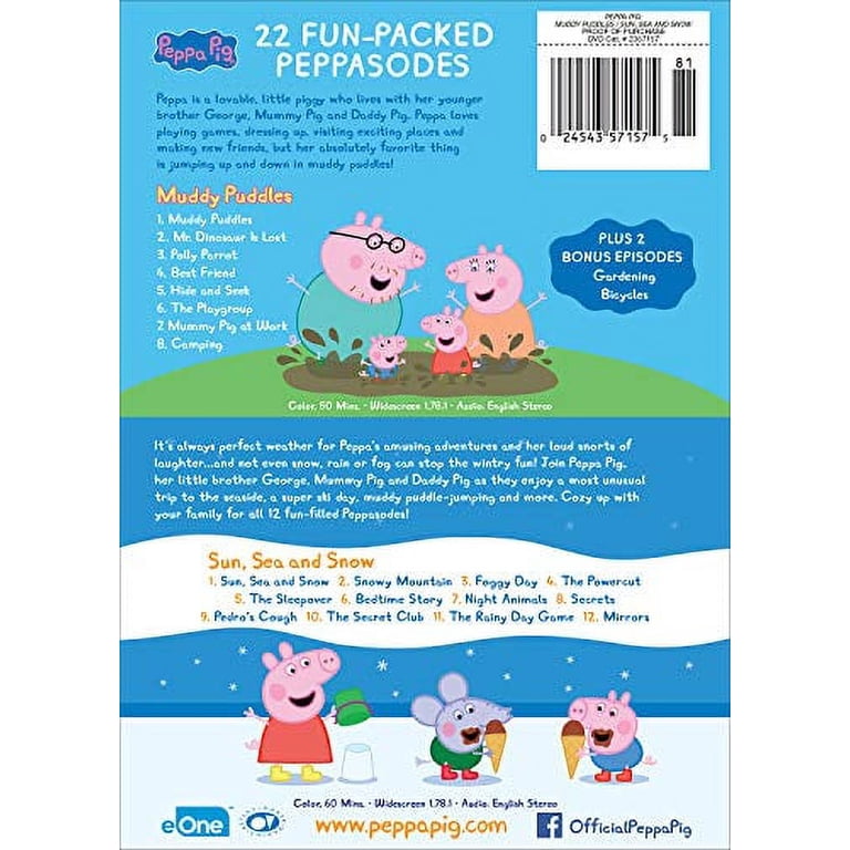 Peppa Pig: Muddy Puddles/Sun, Sea And Snow (DVD) - Walmart.com