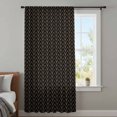 thumbnail image 4 of Simple Line Black Sheer Curtains 45 Inches Long, Black Modern Art Geometric Light Filering Curtains, Breathable Simi Curtain Privacy Drapes for Kitchen Bathroom Lightweight Small Window Treatment, 4 of 9