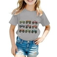 thumbnail image 1 of JTieacloth T-Shirt à Manches Courtes et Col Rond pour Enfants, Mode Décontractée, Lettres, Tailles 4-5 Ans, 1 of 3