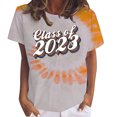 thumbnail image 2 of Fiudx Liquidación de Ofertas Flash Blusas y Blusas de Cuello Redondo de Manga Corta Informales a La Moda para Mujer, 2 of 6