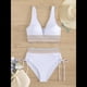 thumbnail image 3 of Bikini de Dos Piezas para Mujer, Cintura Alta, Cuello Halter, Traje de Baño Adelgazante, , Talla M, 3 of 7